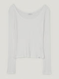[TWEE:B] Lutz U-neck ribbed long sleeve T-shirt