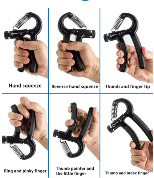 Hand Grip Strength Power Trainer Gripper Strengthener Adjustable Gym