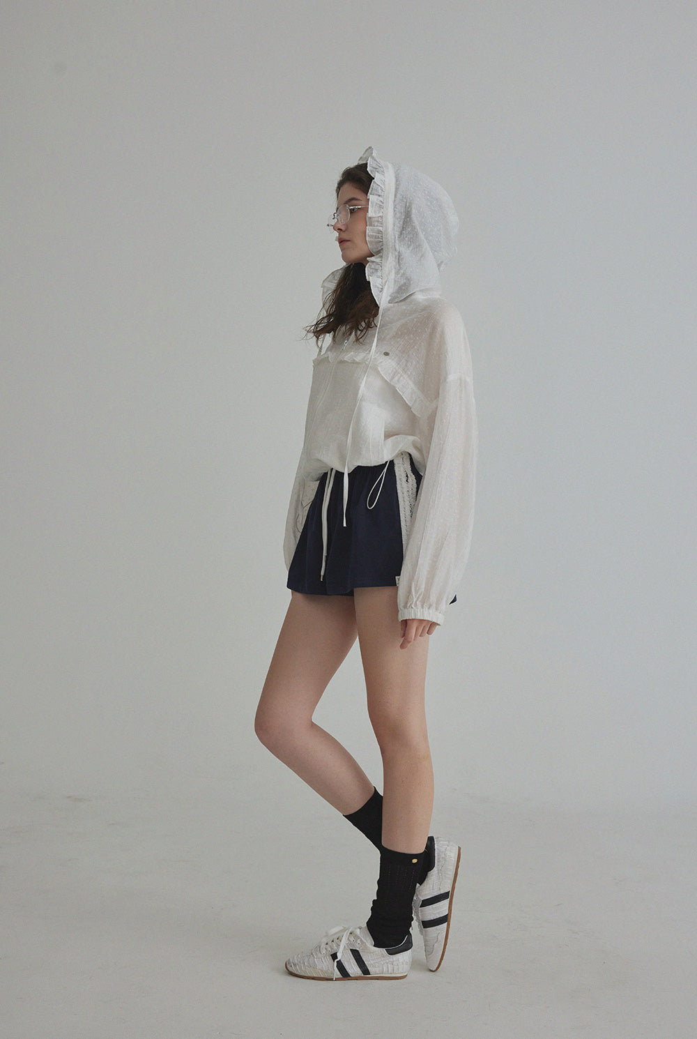 Rench Frill Hooded Windbreaker